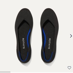 Rothy's The Flat Black Ballet Flats Round Toe Minimalist Capsule Wardrobe Size 9